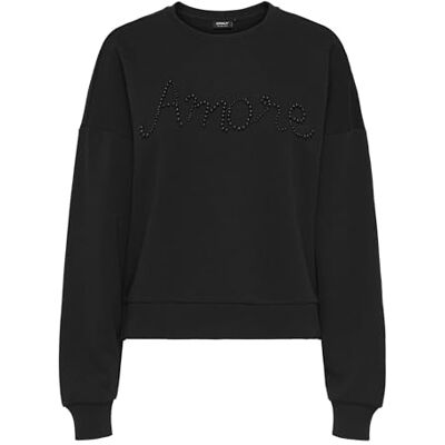 15357575-4856466 Onljenna L/S O-Neck Emb. Box SWT, czarny, XS 15357575-4856466 Onljenna L/S O-Neck Emb. Box SWT, czarny, XS