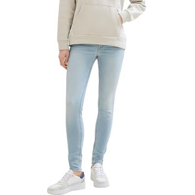 1017148 TOM TAILOR Denim Damskie dżinsy Jona Extra Skinny, 10112 Clean Light Stone Blue Denim, 25W / 32L 1017148 TOM TAILOR Denim Damskie dżinsy Jona Extra Skinny, 10112 Clean Light Stone Blue Denim, 25W / 32L