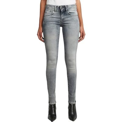 D06746-9882-B336 G-STAR RAW Damskie dżinsy Lynn Mid Skinny, Szary (Faded Industrial Grey ), 34W / 32L D06746-9882-B336 G-STAR RAW Damskie dżinsy Lynn Mid Skinny, Szary (Faded Industrial Grey ), 34W / 32L