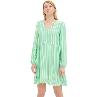 1035447 TOM TAILOR Denim Damski sukienka , 31188 Vertical Green White Stripe, XL 1035447 TOM TAILOR Denim Damski sukienka , 31188 Vertical Green White Stripe, XL