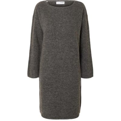 16098139-4784597 SELECTED FEMME Slflulu Ls Knit New O-Neck Dress Noos, Medium Grey Melange, L 16098139-4784597 SELECTED FEMME Slflulu Ls Knit New O-Neck Dress Noos, Medium Grey Melange, L