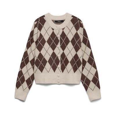 10342792-4942697 Vmhalo Ls O-Neck Argyle kardigan Exp 10342792-4942697 Vmhalo Ls O-Neck Argyle kardigan Exp