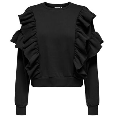 15358698-4928875 Onldaze Liss L/S Flounce SWT, czarny, M 15358698-4928875 Onldaze Liss L/S Flounce SWT, czarny, M