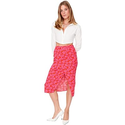 8683048066850 TRENDYOL Women's damska spódnica midi asymetryczna tkanina tkana Skirt, różowa, 38, Rosa, 38 8683048066850 TRENDYOL Women's damska spódnica midi asymetryczna tkanina tkana Skirt, różowa, 38, Rosa, 38