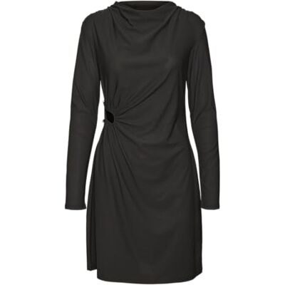 10317005 VERO MODA VMERNA LS Short Dress JRS GA, czarny, M 10317005 VERO MODA VMERNA LS Short Dress JRS GA, czarny, M