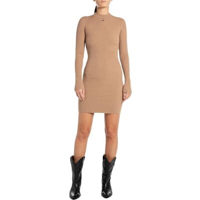 DK3319.000.G23370 Replay Damska sukienka z dzianiny slim fit, 427 Nut Brown, L DK3319.000.G23370 Replay Damska sukienka z dzianiny slim fit, 427 Nut Brown, L