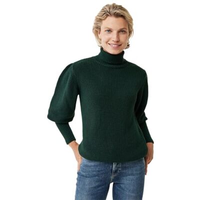 TU09103026W-195406-L Mexx Damski sweter z dzianiny, ciemnozielony, L TU09103026W-195406-L Mexx Damski sweter z dzianiny, ciemnozielony, L