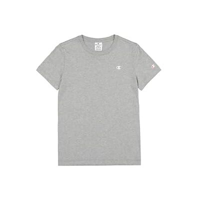 117044 Champion Legacy Podstawy W-Light Cotton Jersey S-s Regular Crewneck Koszulka damska, Jasny melanż szary, S 117044 Champion Legacy Podstawy W-Light Cotton Jersey S-s Regular Crewneck Koszulka damska, Jasny melanż szary, S