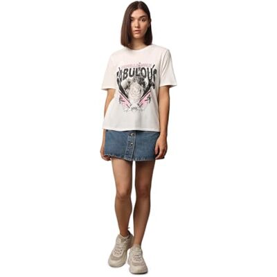 15307345 ONLLULU Life Boxy S/S WILD TOP Box JRS, Cloud Dancer/Print: fabulous, S 15307345 ONLLULU Life Boxy S/S WILD TOP Box JRS, Cloud Dancer/Print: fabulous, S