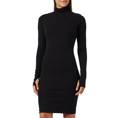 D23500-D493-6484 G-STAR RAW Sukienka Slim Rib Mock ls, Czarny (Dk Black ), XXS D23500-D493-6484 G-STAR RAW Sukienka Slim Rib Mock ls, Czarny (Dk Black ), XXS