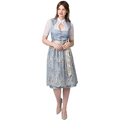 ODINA RAUCHBL-42 Stockerpoint Damska sukienka Dirndl Odina na specjalne okazje, dymny niebieski, standardowa ODINA RAUCHBL-42 Stockerpoint Damska sukienka Dirndl Odina na specjalne okazje, dymny niebieski, standardowa