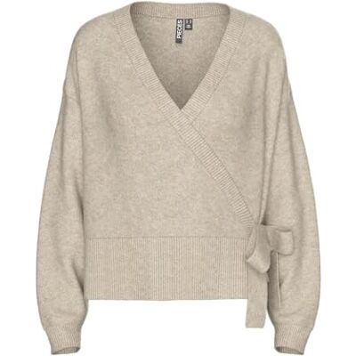 17158786-4793875 PIECES Pcmalou Ls Wrap Knit Cardigan Noos Bc, taupe Gray, XXL 17158786-4793875 PIECES Pcmalou Ls Wrap Knit Cardigan Noos Bc, taupe Gray, XXL