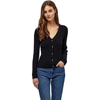 PC1788-9000-XS Peppercorn Damski sweter kardigan Tana Rib z długim rękawem, Czarny, XS PC1788-9000-XS Peppercorn Damski sweter kardigan Tana Rib z długim rękawem, Czarny, XS