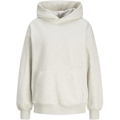 12262475 Jack & Jones damska bluza z kapturem JXJASMIN, bia?y melan?, M 12262475 Jack & Jones damska bluza z kapturem JXJASMIN, bia?y melan?, M