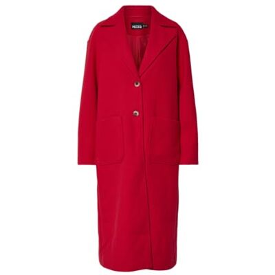 17141583-4787595 Pcjili Long Coat Bc, Goji Berry, S 17141583-4787595 Pcjili Long Coat Bc, Goji Berry, S