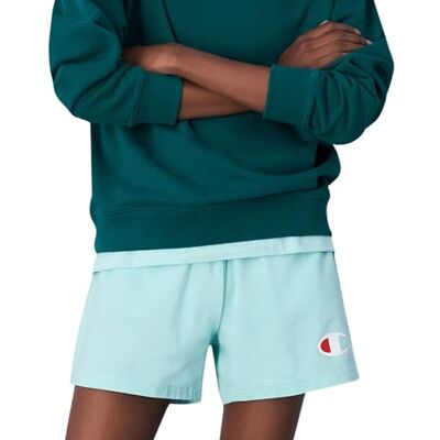 117143 Champion Legacy Ikony W Kontrast Logo Bawełna Lycra Spodenki, Jasnoniebieski Pastel, S Damskie SS24, Pastel niebieski, S 117143 Champion Legacy Ikony W Kontrast Logo Bawełna Lycra Spodenki, Jasnoniebieski Pastel, S Damskie SS24, Pastel niebieski, S