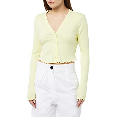 27013248 NOISY MAY Damski kardigan Nmdrakey L/S Cropped Fwd Noos, Pale Lime Yellow, XL 27013248 NOISY MAY Damski kardigan Nmdrakey L/S Cropped Fwd Noos, Pale Lime Yellow, XL