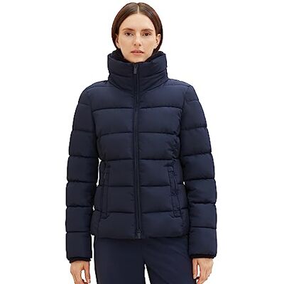 1037564 TOM TAILOR Damska pikowana kurtka ze stójką, 10668-sky Captain Blue, XXL 1037564 TOM TAILOR Damska pikowana kurtka ze stójką, 10668-sky Captain Blue, XXL