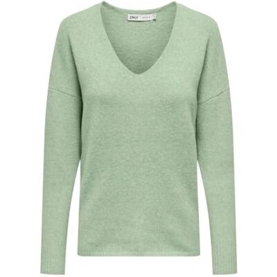 15224360-4982670 ONLY Onlrica Life L/S V-Neck Pullo KNT Noos, zielony (Laurel Green), M 15224360-4982670 ONLY Onlrica Life L/S V-Neck Pullo KNT Noos, zielony (Laurel Green), M