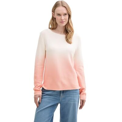 1045483 TOM TAILOR Sweter damski, 37503 morelowy, offwhite gradient, XXL 1045483 TOM TAILOR Sweter damski, 37503 morelowy, offwhite gradient, XXL
