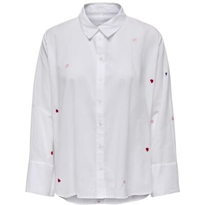 15283743-4710470 Onlnew Lina Grace Ls Emb Shirt Noos WVN, Bright White, L 15283743-4710470 Onlnew Lina Grace Ls Emb Shirt Noos WVN, Bright White, L