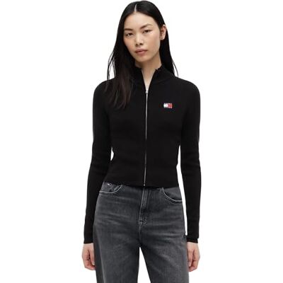 DW0DW20967BDSS tommy jeans Art DW0DW20967 damski kardigan, Czarny (Black), S DW0DW20967BDSS tommy jeans Art DW0DW20967 damski kardigan, Czarny (Black), S