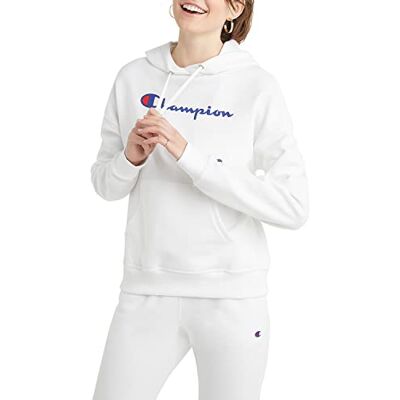 GF536Y08113-110 Champion Damska bluza z kapturem Powerblend Relaxed Hoodie, sitodruk, bluza z kapturem, White-y08113, XXL GF536Y08113-110 Champion Damska bluza z kapturem Powerblend Relaxed Hoodie, sitodruk, bluza z kapturem, White-y08113, XXL