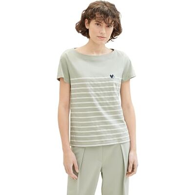 1041289 TOM TAILOR T-shirt damski, 34895 zielony (Desert Green), XXS 1041289 TOM TAILOR T-shirt damski, 34895 zielony (Desert Green), XXS