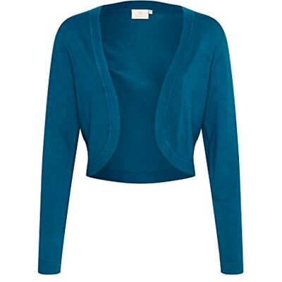 500020 KAFFE Damski długi rękaw Bolero Cropped Length Slim Fit Rounded Edge Sweter damski, Legion Niebieski, XS 500020 KAFFE Damski długi rękaw Bolero Cropped Length Slim Fit Rounded Edge Sweter damski, Legion Niebieski, XS