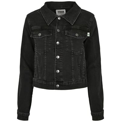 TB4788 Urban Classics Damska kurtka z bawełny organicznej, kurtka dżinsowa dla kobiet, damska Organic Denim Jacket dostępna w 4 kolorach, rozmiary XS 5XL, Black washed, XS TB4788 Urban Classics Damska kurtka z bawełny organicznej, kurtka dżinsowa dla kobiet, damska Organic Denim Jacket dostępna w 4 kolorach, rozmiary XS 5XL, Black washed, XS