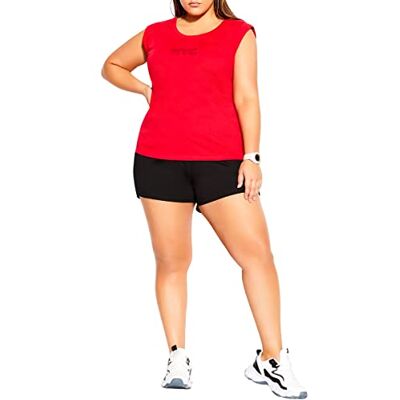 00207865 City Chic Damska koszulka bez rękawów plus size NYC, Czerwony, 40-Du?e rozmiary 00207865 City Chic Damska koszulka bez rękawów plus size NYC, Czerwony, 40-Du?e rozmiary