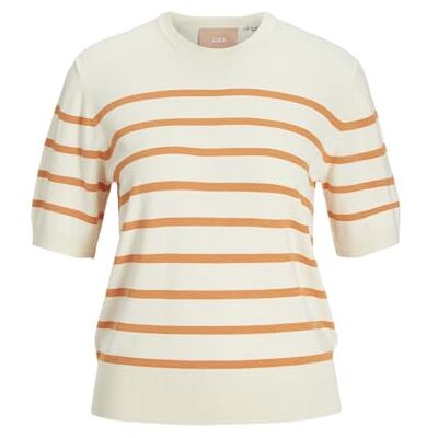12254368 Jack & Jones Jxlayla Ss Knit, beżowy, XL 12254368 Jack & Jones Jxlayla Ss Knit, beżowy, XL