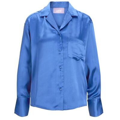 12200160 JACK & JONES Damska bluzka Jjxx Jxeva Ls Comfort satynowa koszulka Noos, Blue Iolite, XS 12200160 JACK & JONES Damska bluzka Jjxx Jxeva Ls Comfort satynowa koszulka Noos, Blue Iolite, XS