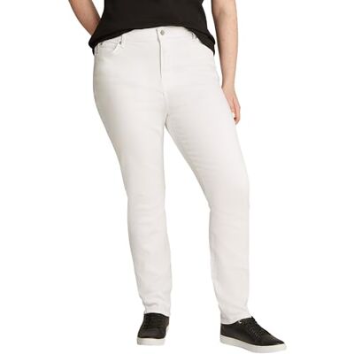 WW0WW45984YCF50 TOMMY HILFIGER Damski CRV Harlem U Skinny HW CLR WW0WW45984, Biały (Th Optic White), 76 WW0WW45984YCF50 TOMMY HILFIGER Damski CRV Harlem U Skinny HW CLR WW0WW45984, Biały (Th Optic White), 76