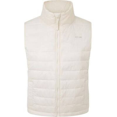 PL402312 Pepe Jeans Sammy kamizelka damska, Biały (mus biały), S PL402312 Pepe Jeans Sammy kamizelka damska, Biały (mus biały), S