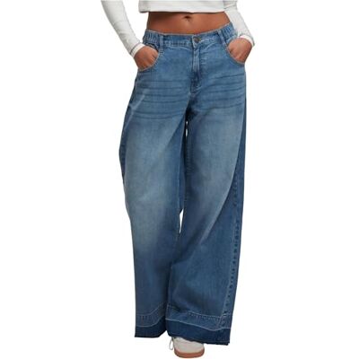 TB7728-00007 Urban Classics Damskie spodnie jeansowe Wide Leg Denim, luźne dżinsy z wysokim stanem z szeroką nogawką, wygodne dopasowanie, rozmiary 26-36, czarny, 4XL TB7728-00007 Urban Classics Damskie spodnie jeansowe Wide Leg Denim, luźne dżinsy z wysokim stanem z szeroką nogawką, wygodne dopasowanie, rozmiary 26-36, czarny, 4XL