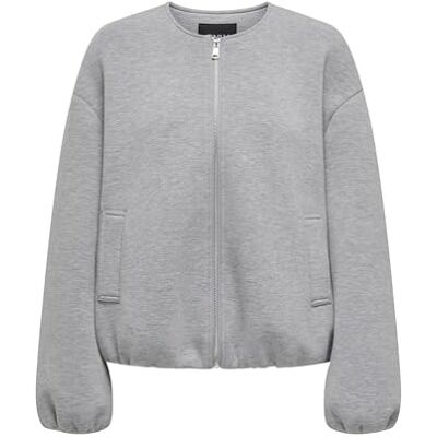 15344567-4733777 ONLY Onlellie Scuba Jacket CS OTW Kurtka, Mix Medium Grey, M Kobiety, Mieszanka średniej szarości., M 15344567-4733777 ONLY Onlellie Scuba Jacket CS OTW Kurtka, Mix Medium Grey, M Kobiety, Mieszanka średniej szarości., M