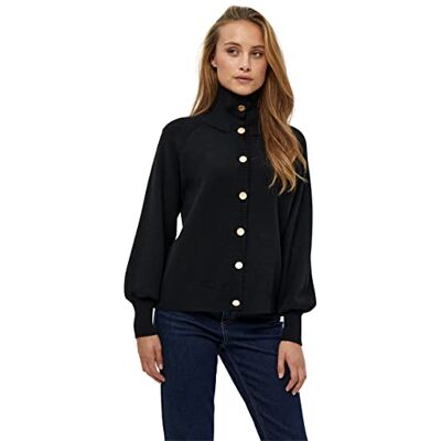 PC6607-9000-L Peppercorn Damski kardigan z wysokim dekoltem, 9000 Czarny, L PC6607-9000-L Peppercorn Damski kardigan z wysokim dekoltem, 9000 Czarny, L