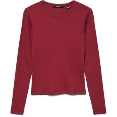 10306897-4831581 VERO MODA Vmchloe Ls Short Top Ga JRS Noos, Karanda Red, S 10306897-4831581 VERO MODA Vmchloe Ls Short Top Ga JRS Noos, Karanda Red, S