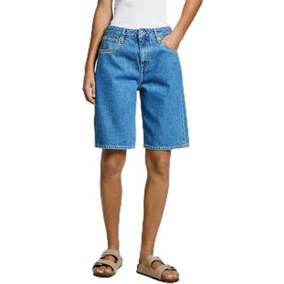 PL801189ND300024 Pepe Jeans Damskie szorty BERMUDA SHORT HW, niebieskie (Denim ND3), 24, Niebieski (Denim Nd3), 24W PL801189ND300024 Pepe Jeans Damskie szorty BERMUDA SHORT HW, niebieskie (Denim ND3), 24, Niebieski (Denim Nd3), 24W