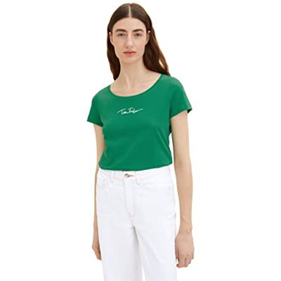 1036192 TOM TAILOR Damski T-shirt , 31032 Vivid Leaf Green, L 1036192 TOM TAILOR Damski T-shirt , 31032 Vivid Leaf Green, L