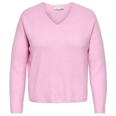 15327166-4920959 ONLY CARMAKOMA Carcamilla dekolt w serek L/S sweter KNT Noos, różowy (pink lady), M 15327166-4920959 ONLY CARMAKOMA Carcamilla dekolt w serek L/S sweter KNT Noos, różowy (pink lady), M