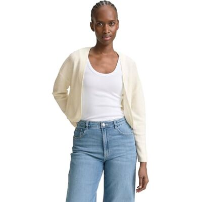 1046680 TOM TAILOR Denim Bolerko damskie kardigan, 10332 – Off White, M 1046680 TOM TAILOR Denim Bolerko damskie kardigan, 10332 – Off White, M