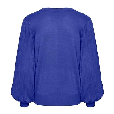 10507905 KAFFE damski sweter zrelaksowany krój długie luźne rękawy Crew Neck Knitting Top, Clematis Blue, XS 10507905 KAFFE damski sweter zrelaksowany krój długie luźne rękawy Crew Neck Knitting Top, Clematis Blue, XS