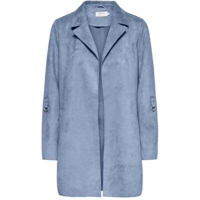 15179864 ONLY Onljoline Faux Suede Coat Life OTW CC płaszcz, Soft Chambray, S, Soft Chambray, S 15179864 ONLY Onljoline Faux Suede Coat Life OTW CC płaszcz, Soft Chambray, S, Soft Chambray, S