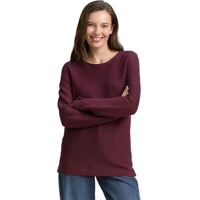 1016350 TOM TAILOR Sweter damski, 16427 – bordowy czerwony, XL 1016350 TOM TAILOR Sweter damski, 16427 – bordowy czerwony, XL