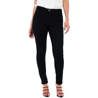 5056242785491 M17 Damskie dżinsy z wysokim stanem Skinny Fit Casual bawełniane spodnie z kieszeniami (16, czarne), Czarny, 34 5056242785491 M17 Damskie dżinsy z wysokim stanem Skinny Fit Casual bawełniane spodnie z kieszeniami (16, czarne), Czarny, 34