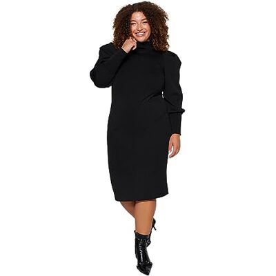 TBBAW24AH00000 Trendyol Damska sukienka z dzianiny w rozmiarze plus size, czarny, XXL TBBAW24AH00000 Trendyol Damska sukienka z dzianiny w rozmiarze plus size, czarny, XXL