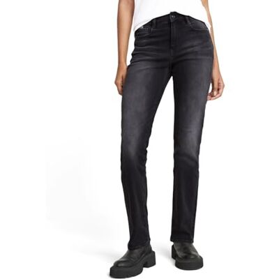D23951 G-Star RAW Strace Straight Jeans, Spodnie Damskie, Spodnie, Czarny (Worn in Black Moon -d632-g108), 32W / 34L D23951 G-Star RAW Strace Straight Jeans, Spodnie Damskie, Spodnie, Czarny (Worn in Black Moon -d632-g108), 32W / 34L