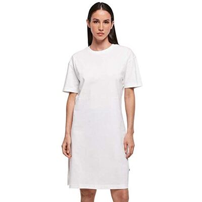 BY181 Build Your Brand Ladies Organic Oversized Slit Tee Sukienka Damska, biały, M BY181 Build Your Brand Ladies Organic Oversized Slit Tee Sukienka Damska, biały, M